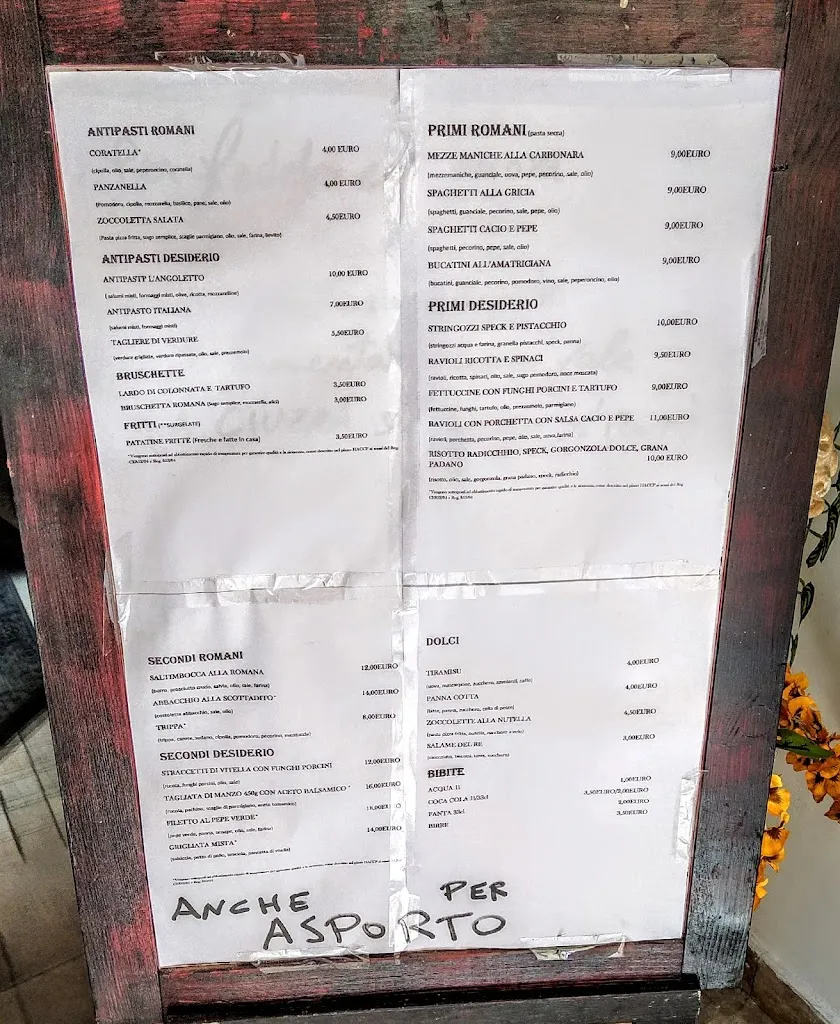 Menu_Ristorante l'angoletto di Mirko_Monterotondo_image_1