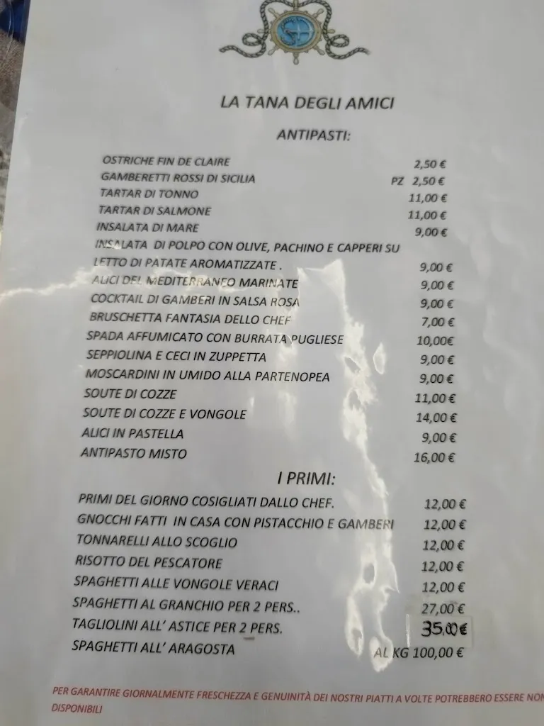 Menu_La Tana degli Amici_Monterotondo_image_2