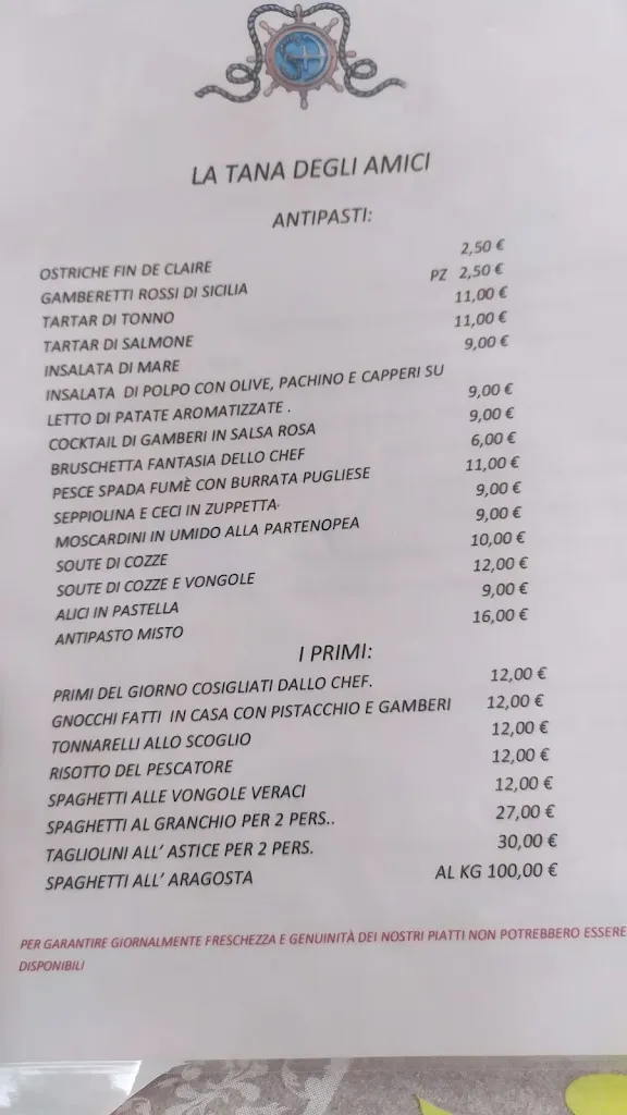 Menu_La Tana degli Amici_Monterotondo_image_4