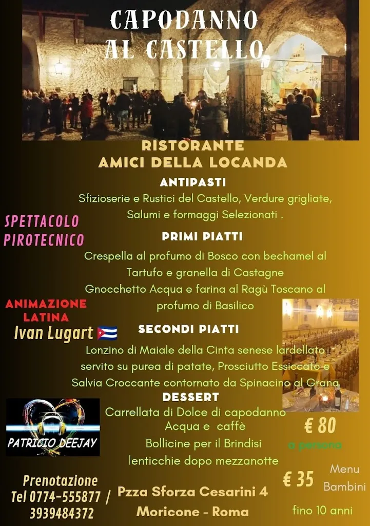 Menu_Ristorante Amici della Locanda al Palazzo Savelli Castello di Moricone_Moricone_imagen_1