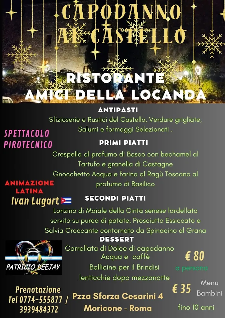 Menu_Ristorante Amici della Locanda al Palazzo Savelli Castello di Moricone_Moricone_imagen_3