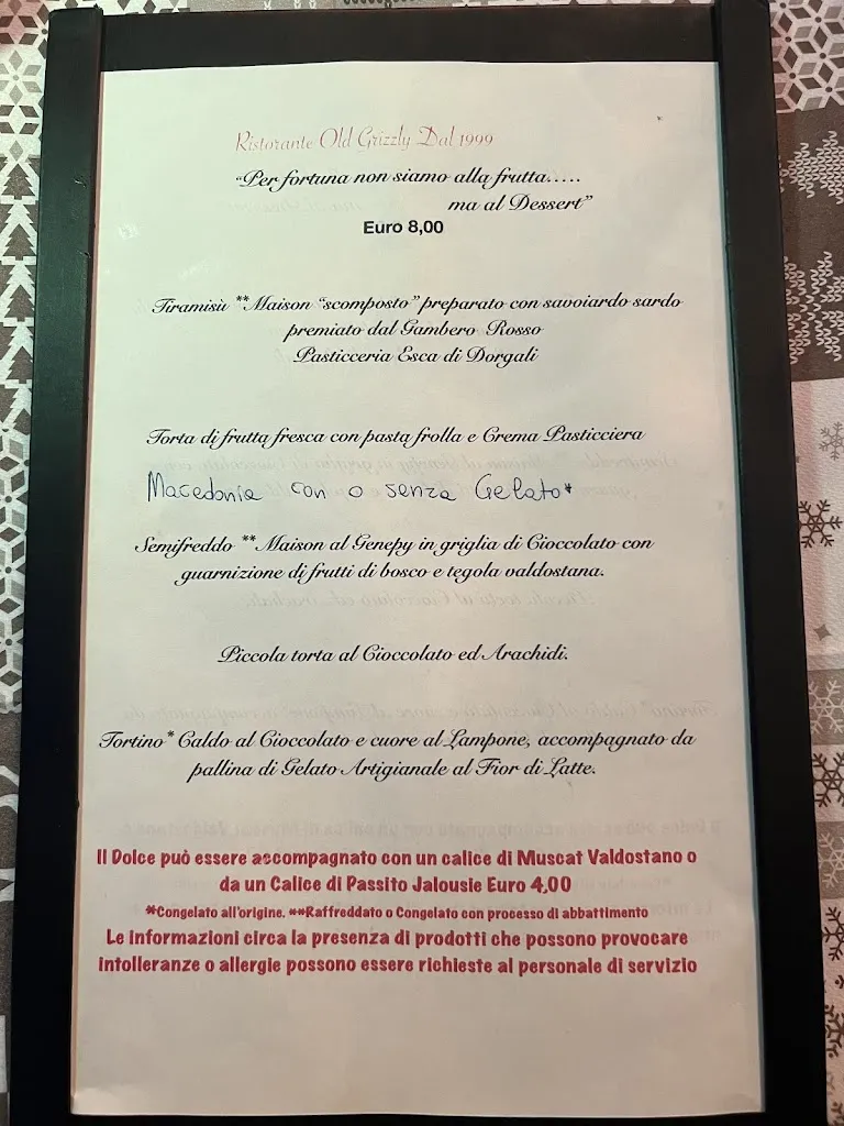 Menu_Old Grizzly Petit Restaurant_Arvier_image_4