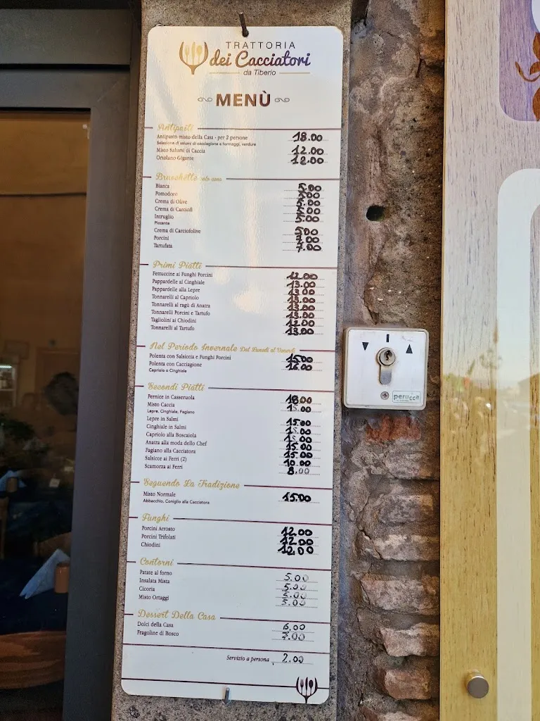 Menu_Trattoria dei Cacciatori da Tiberio_Nemi_image_1