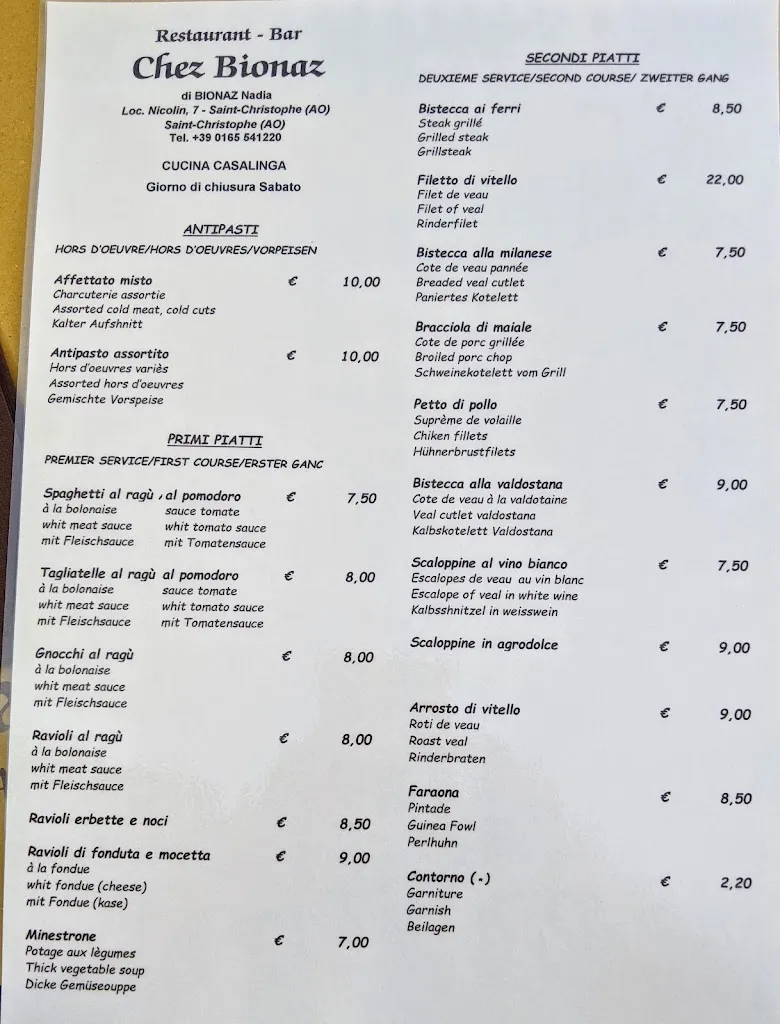 Menu_Ristorante Bar Chez Bionaz_Bionaz_image_1