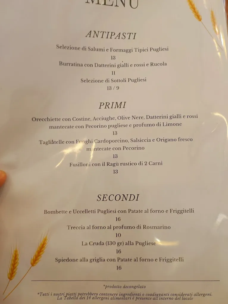 Menu_La Drogheria Pugliese - Il Mangiatorio - Ristorante Trattoria tipica pugliese_Osteria Nuova_image_4