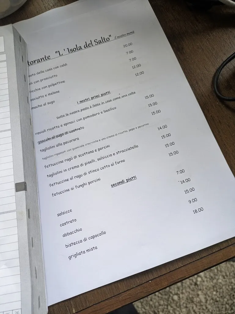 Menu_Bar-ristorante L’isola del salto_Petrella Salto_image_1