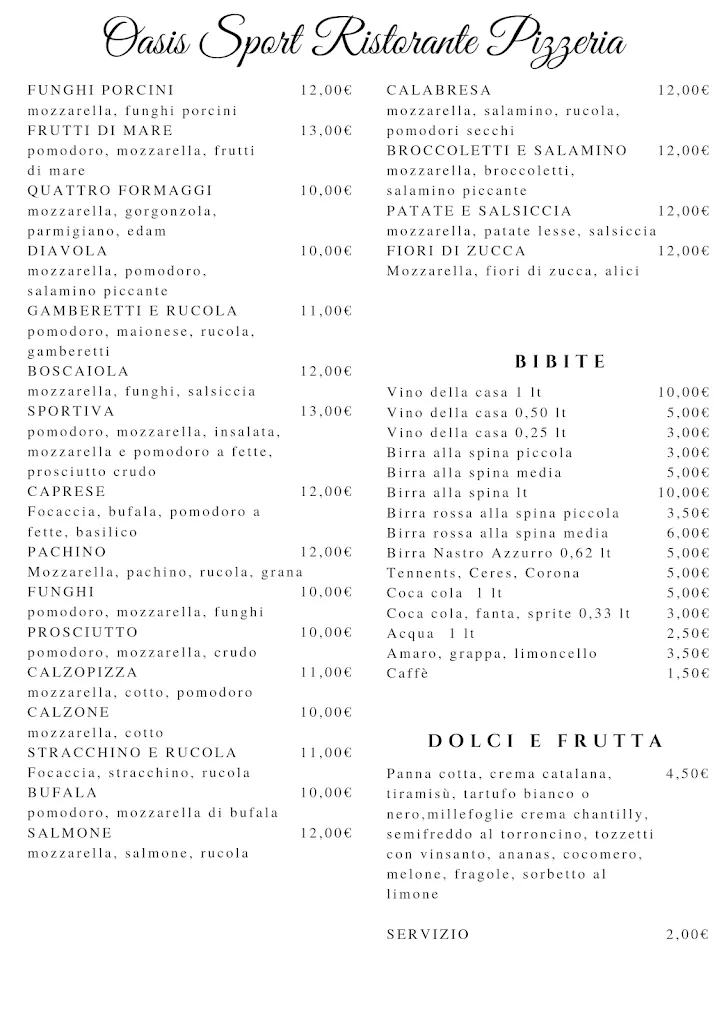 Menu_Oasis Sport a Pescia Romana_Pescia Romana_image_3