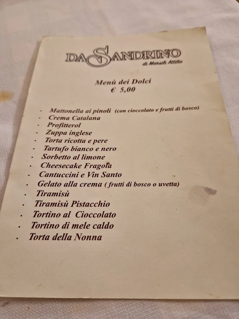 Menü_Trattoria da sandrino_Pescia Romana_Bild_1