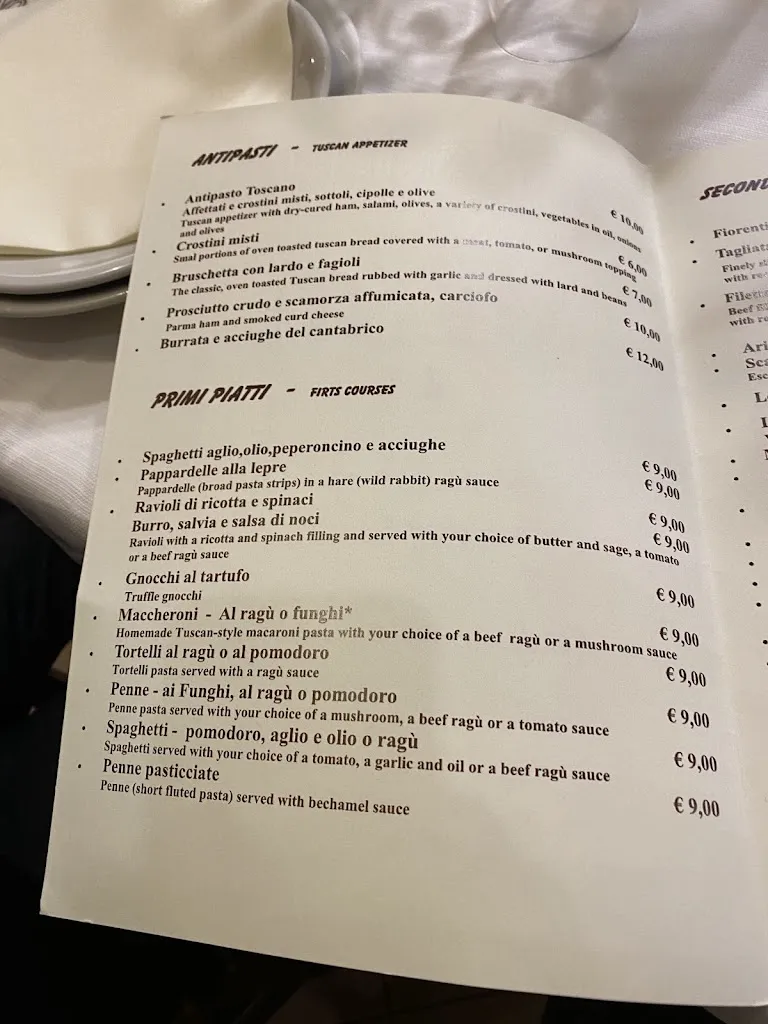 Menü_Trattoria da sandrino_Pescia Romana_Bild_2