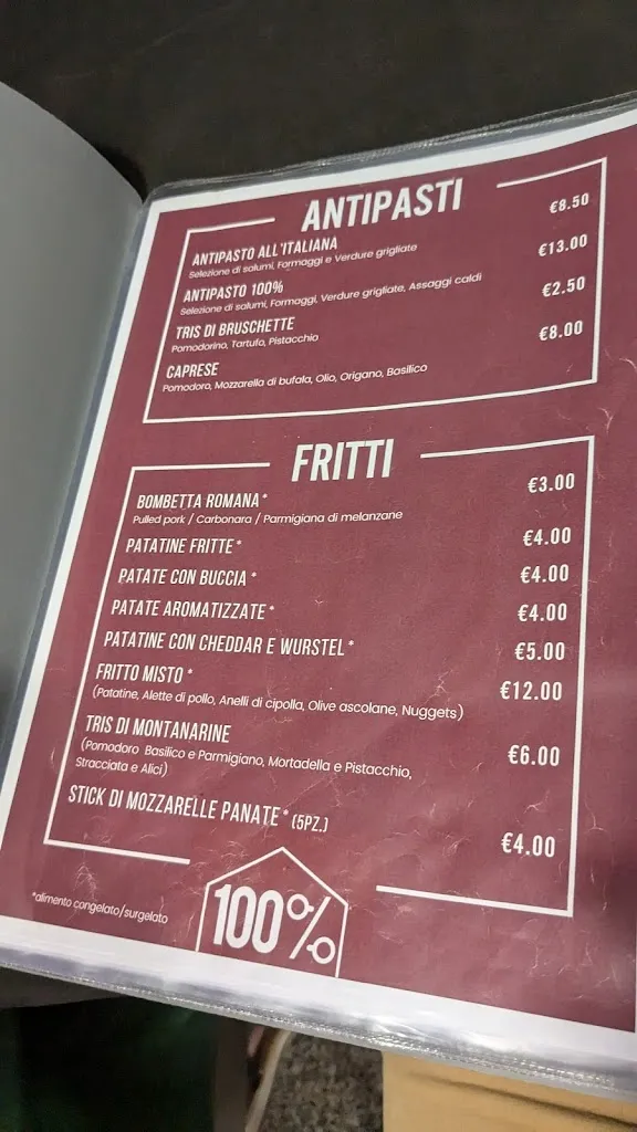 Menu_100% Ristorante Pizzeria_Pignataro Interamna_image_2