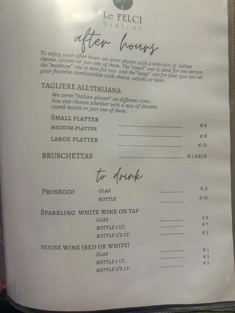 Menu_Le Felci Bistrot Restaurant e Bici Grill_Poggio San Lorenzo_image_3