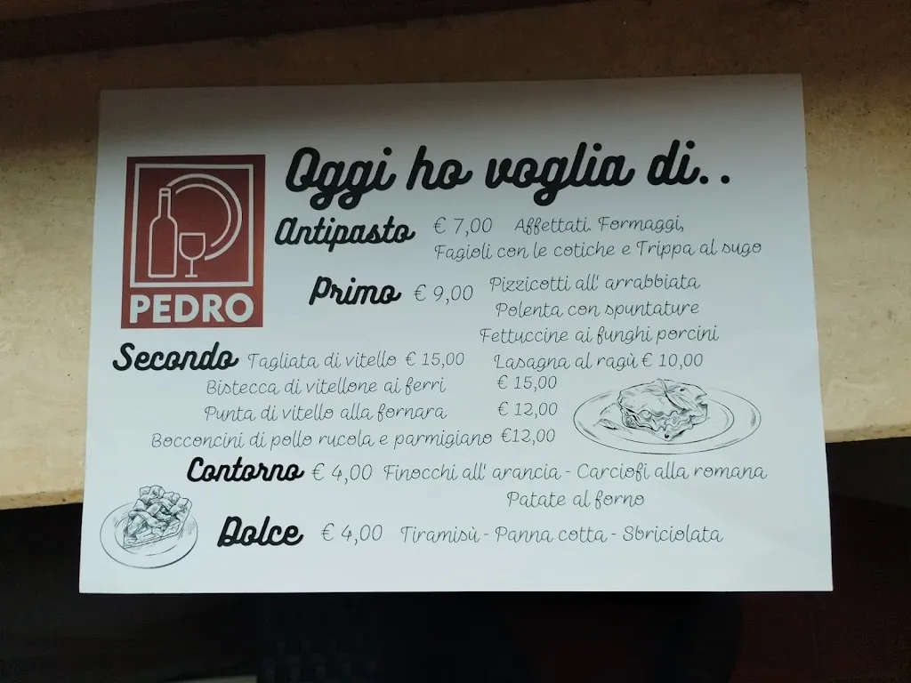 Menu_Ristorante Pedro_Poggio San Lorenzo_image_1