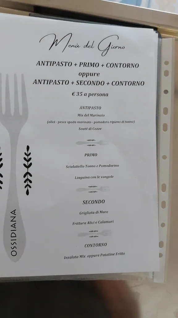 Menu_Ristorante Ossidiana Bistrot - Ponza_Ponza_image_1