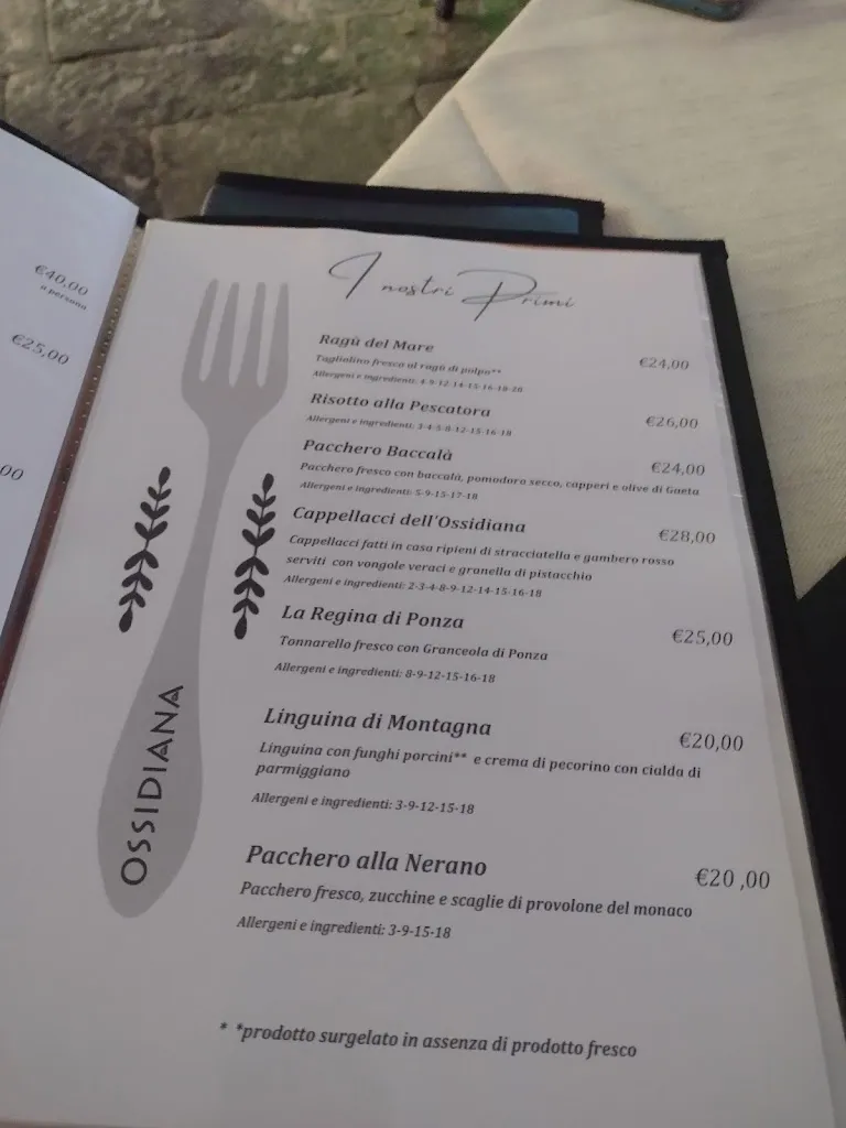 Menu_Ristorante Ossidiana Bistrot - Ponza_Ponza_image_3