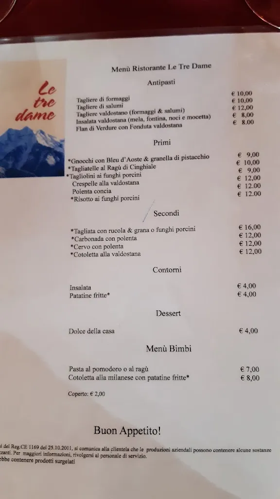 Menu_Le Tre Dame_Brusson_image_1