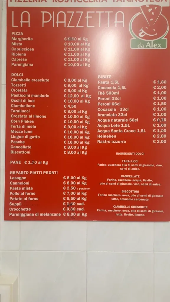 Menu_La piazzetta pizzeria rosticceria paninoteca_Pontecorvo_image_1