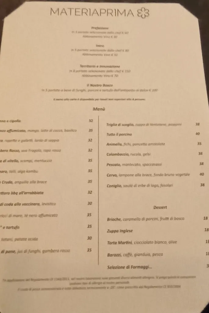 Menu_Materiaprima Osteria Contemporanea_Pontinia_immagine_2