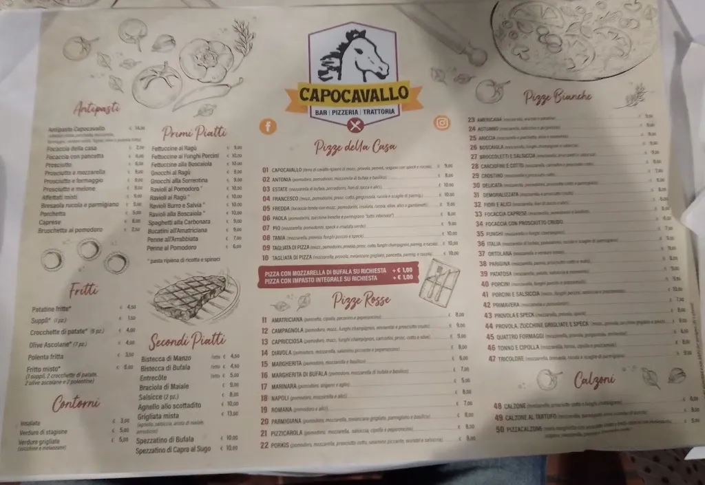 Menu_Pizzeria Trattoria Capocavallo e con Agriturismo_Pontinia_image_4