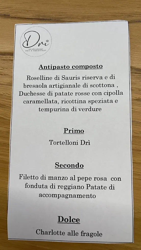 Menu_DRÌ Restaurant Bed & Breakfast a Rocca di Papa_Rocca di Papa_image_1