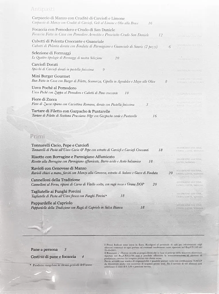 Menu_Ristorante La Foresta_Rocca di Papa_image_1