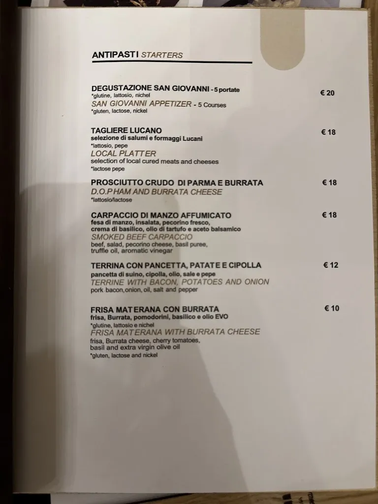 Menu_Osteria San Giovanni Matera Cucina Tipica_San Giovanni-Patoni_image_1