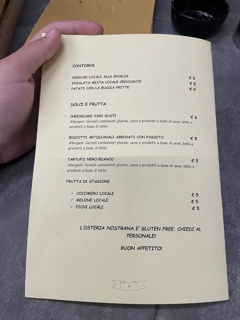 Menu_OSTERIA NOSTRANA KM 0_Sabaudia_image_4