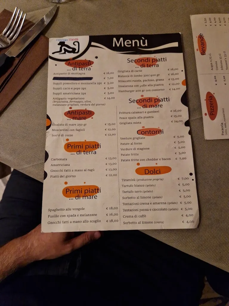 Menu_Ristolago Lilanda'_Sabaudia_image_1