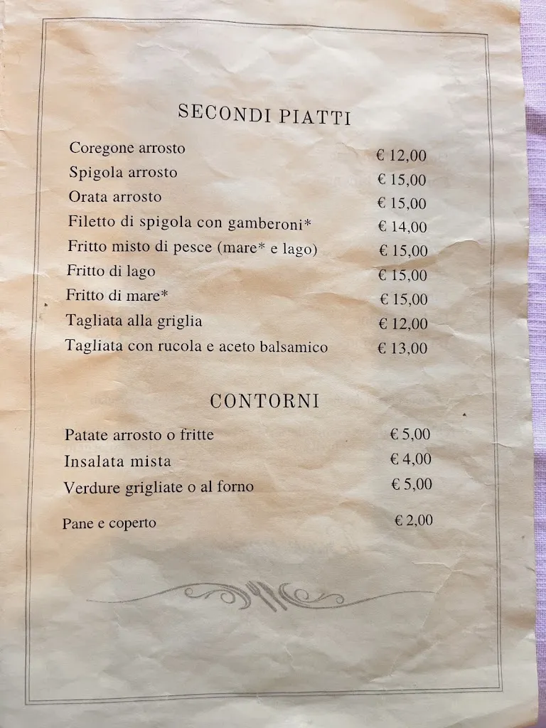 Menu_Stella sul Lago - Ristorante 