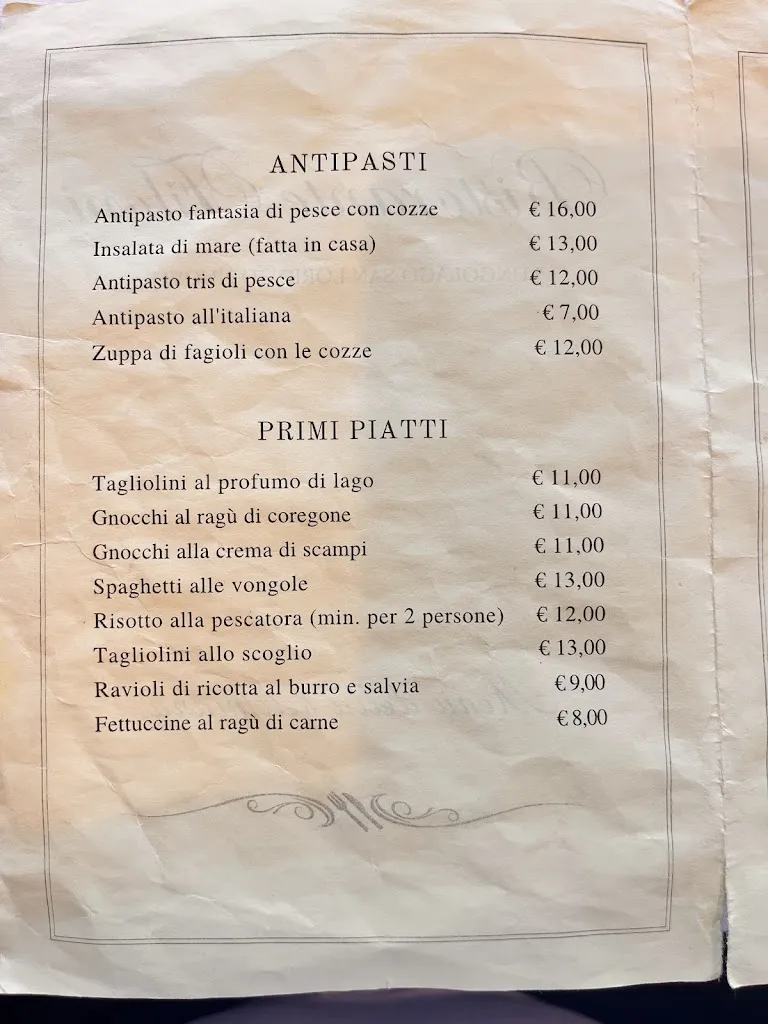 Menu_Stella sul Lago - Ristorante 