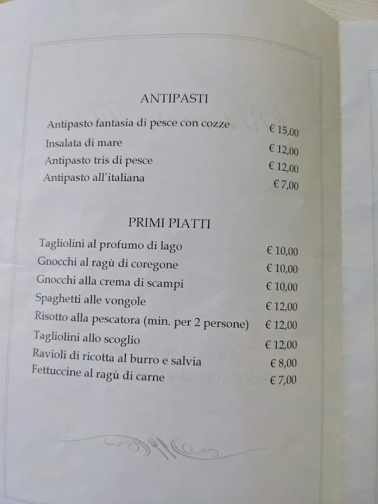 Menu_Stella sul Lago - Ristorante 