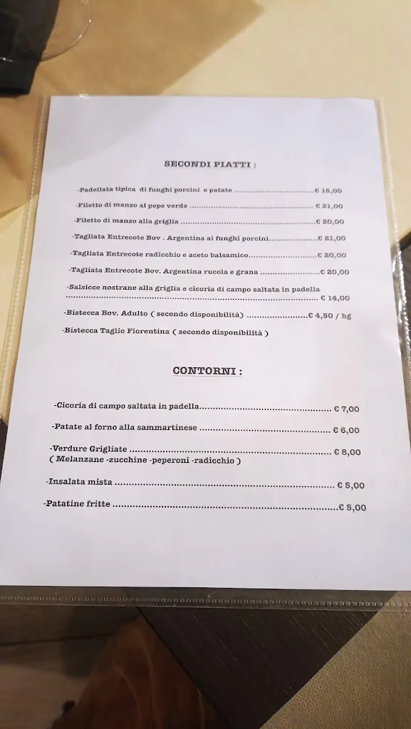Menu_Ristorante 'La Ballaccia