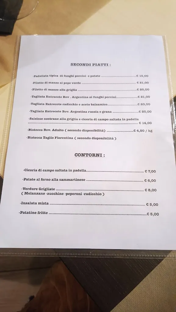 Menu_Ristorante 'La Ballaccia