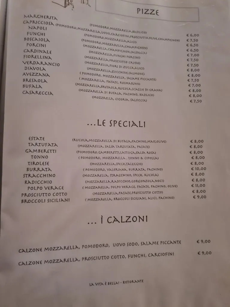 Menu_La Vita è Bella! Ristorante_San Polo dei Cavalieri_image_1