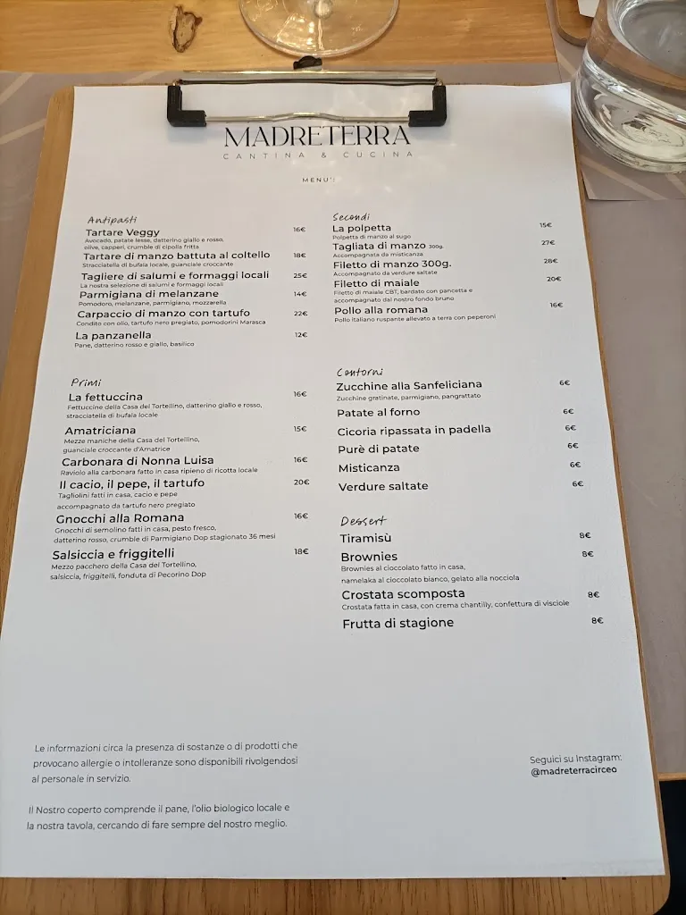 Menu_MadreTerra Circeo - Cantina e Cucina_San Felice Circeo_image_3