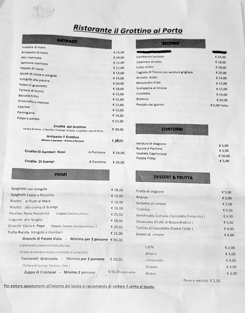 Menu_Il Grottino Al Porto_San Felice Circeo_image_1