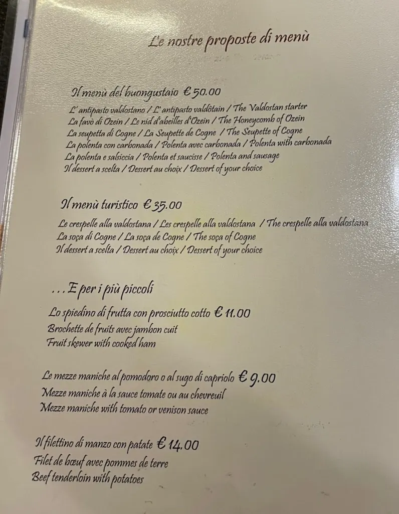 Menu_Ristorante Hostellerie De L'Atelier_Cogne_image_2