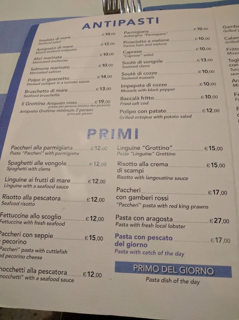 Menu_Ristorante Il Grottino_San Felice Circeo_image_1