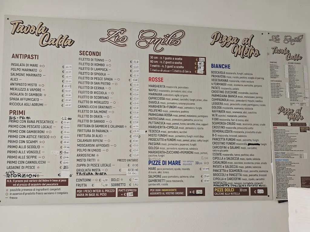 Menu_Zio Emilio Tavola Calda - Friggitoria - Pizza al Metro_San Felice Circeo_image_1