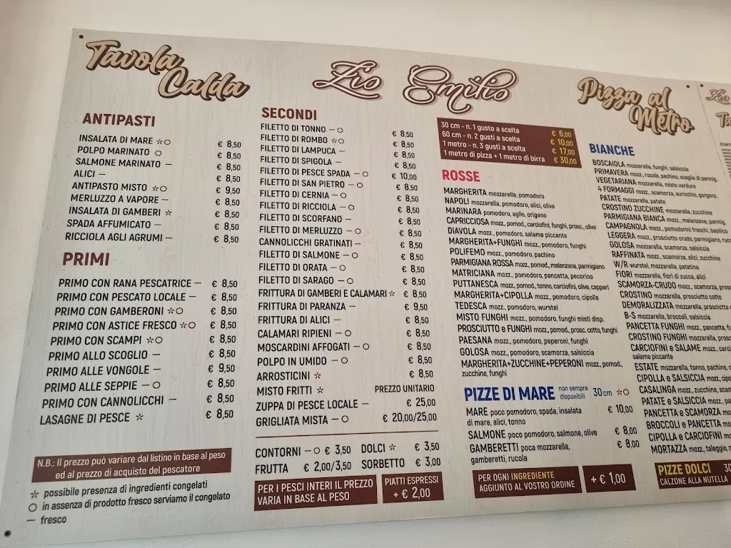 Menu_Zio Emilio Tavola Calda - Friggitoria - Pizza al Metro_San Felice Circeo_image_2