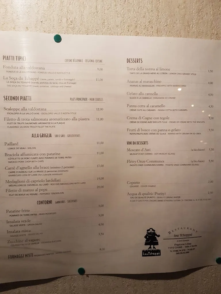 Menu_Ristorante Lou Tchappè - Cogne - Lillaz_Cogne_immagine_3