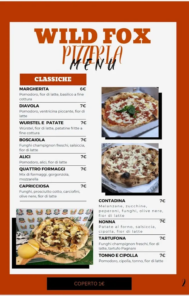Menu_Wild-Fox Pizzeria di William Fielding_Sant'Ambrogio sul Garigliano_image_1