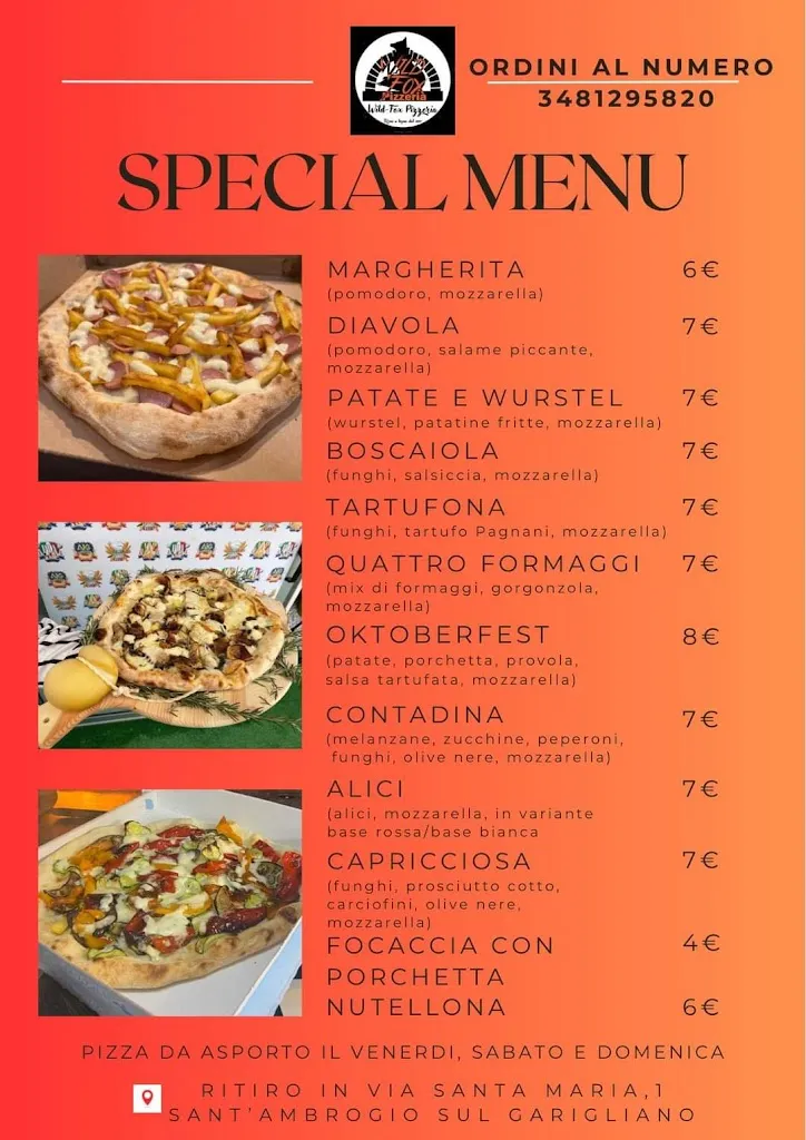 Menu_Wild-Fox Pizzeria di William Fielding_Sant'Ambrogio sul Garigliano_image_4