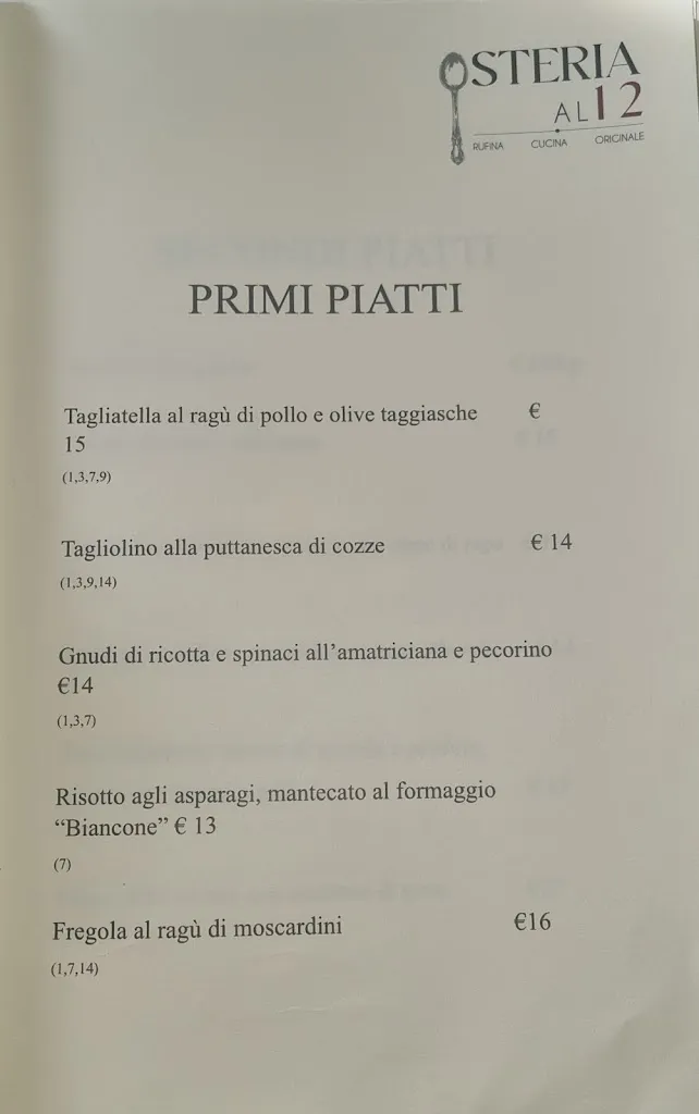 Menü_Osteria al 12_Santa Rufina_Bild_1