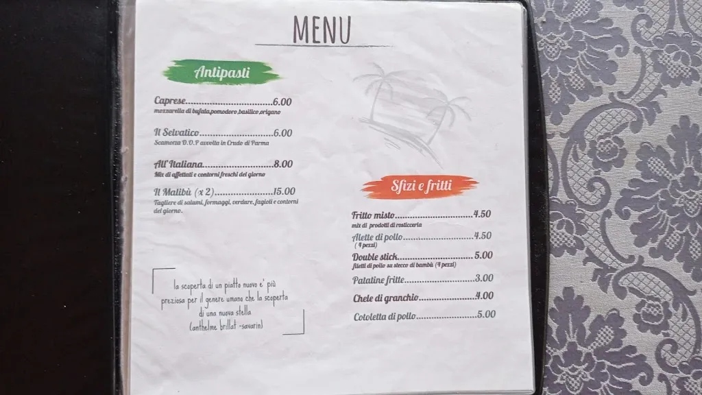 Menu_Malibu' Pizzeria And Restaurant_Santi Cosma e Damiano_image_2