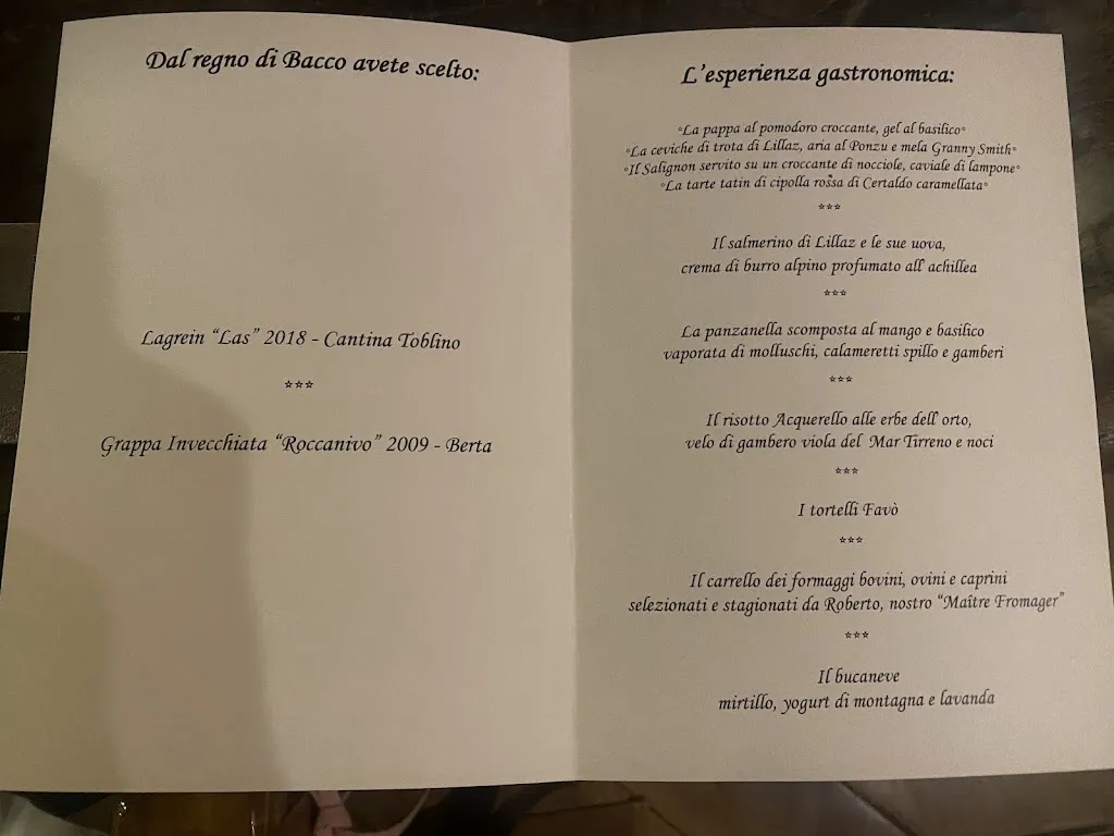 Menu_Le Petit Restaurant c/o Bellevue Hotel & Spa_Cogne_image_1