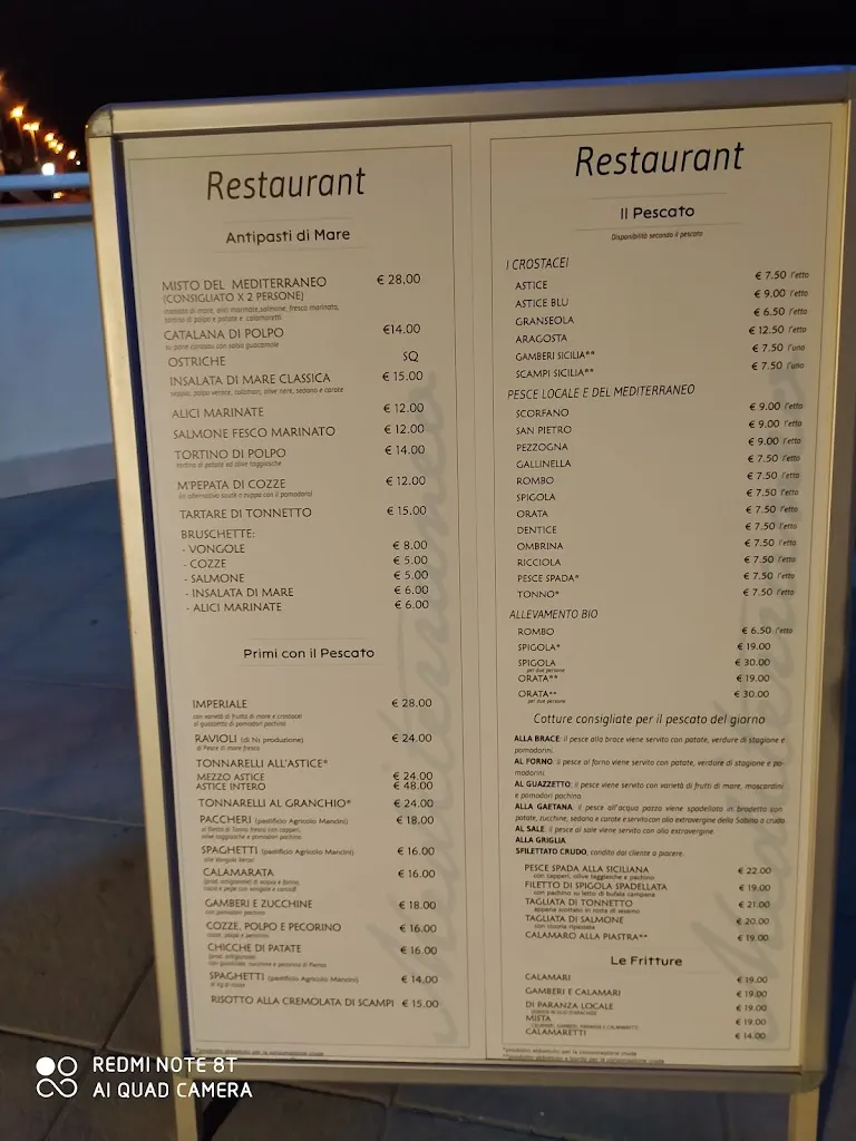 Menu_Il Mediterraneo Beach Resort_Santa Marinella_image_2