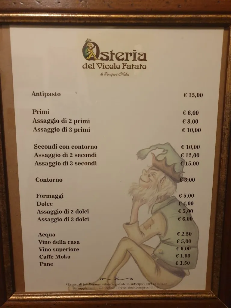 Menu_Osteria del Vicolo Fatato Di Pompeo_Serrone_imagen_1