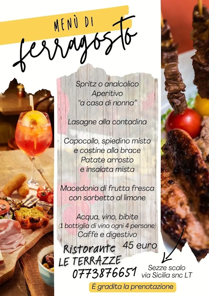 Menu_“LE TERRAZZE” RISTORANTE PIZZERIA_Sezze Scalo_image_1