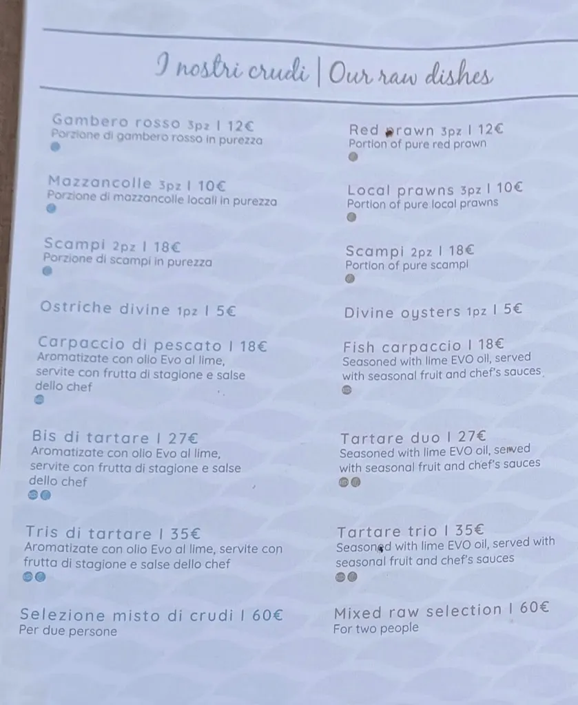 Menu_Ristorante Capricci di mare_Sperlonga_image_1