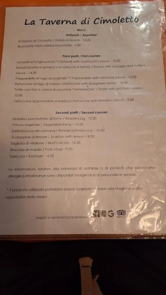Menu_La Taverna di Cimoletto_Sutri_immagine_1